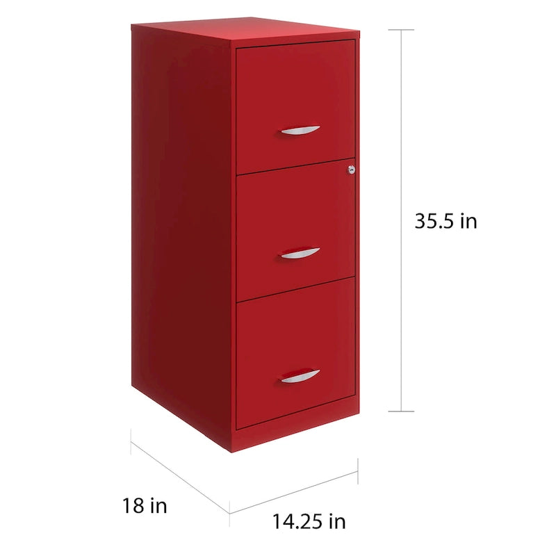 Classificatore verticale a 3 cassetti rosso – Utente singolo