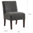 Set di 3 pezzi contemporaneo con poltrona e tavolino laterale (2 persone) marrone/grigio