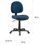 Sedia da ufficio senza braccioli – Icon Navy / Nero / Borgogna, 1 persona