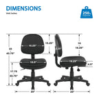 Sedia da ufficio senza braccioli – Icon Navy / Nero / Borgogna, 1 persona