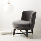 SAFAVIEH Couture Ginetta Swivel Accent Chair - 24 W x 26.8 L x 26 H - 24Wx27Dx26H