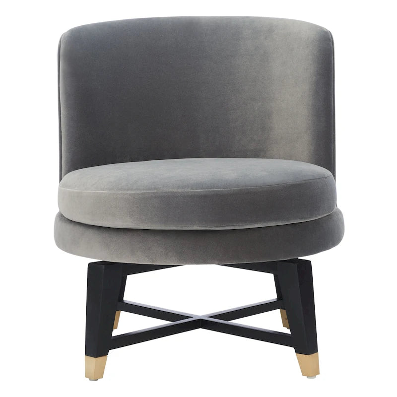 Poltrona girevole accentata color carbone – 1 posto