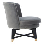Poltrona girevole accentata color carbone – 1 posto