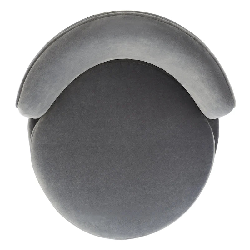 Poltrona girevole accentata color carbone – 1 posto