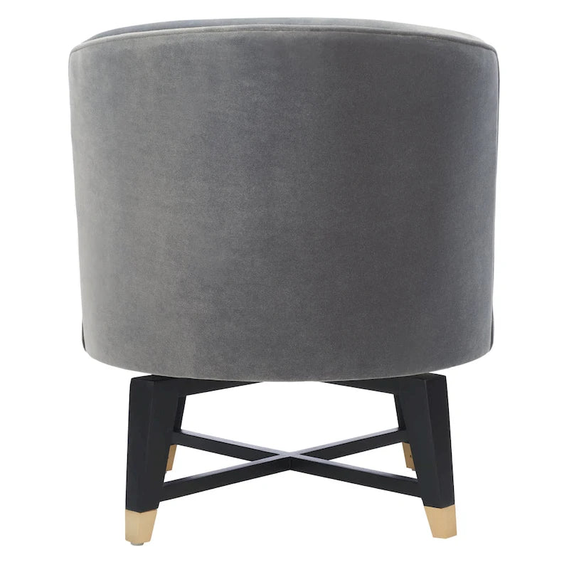 Poltrona girevole accentata color carbone – 1 posto