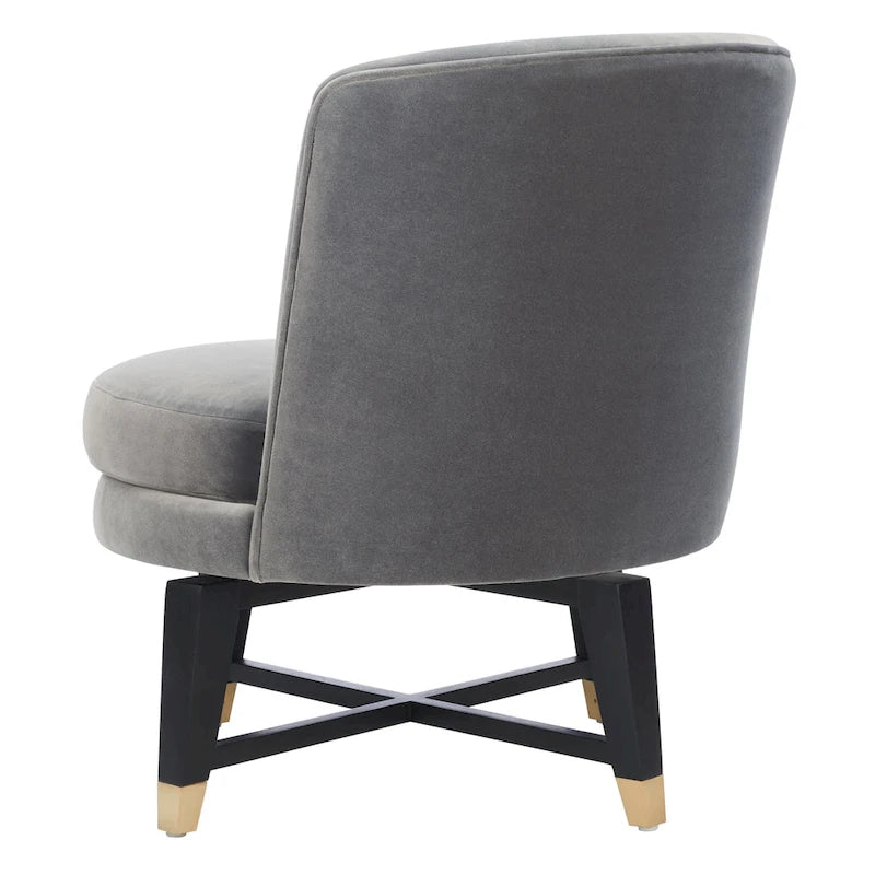 Poltrona girevole accentata color carbone – 1 posto