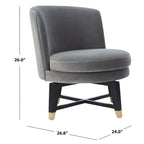 Poltrona girevole accentata color carbone – 1 posto