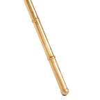 Tavolino da salotto con piano in vetro e dettagli in metallo – Oro/Argento, Trasparente/Bianco, Monouso