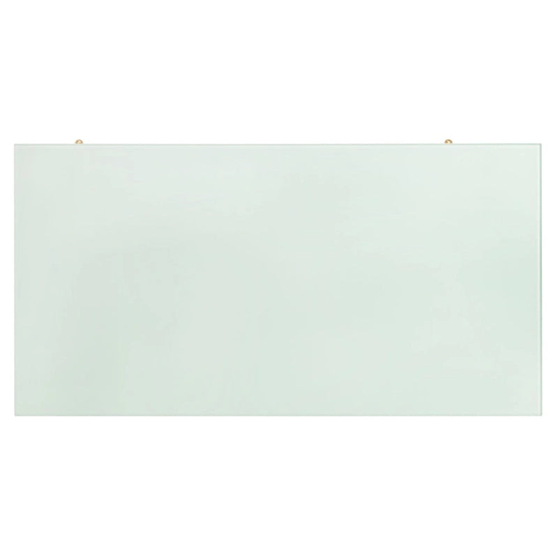 Tavolino da salotto con piano in vetro e dettagli in metallo – Oro/Argento, Trasparente/Bianco, Monouso