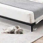 Struttura Letto a Piattaforma in Metallo Nero – Nessuna Rete a Molle, Supporto a 6/12 Gambe, Singolo/Matrimoniale/Queen
