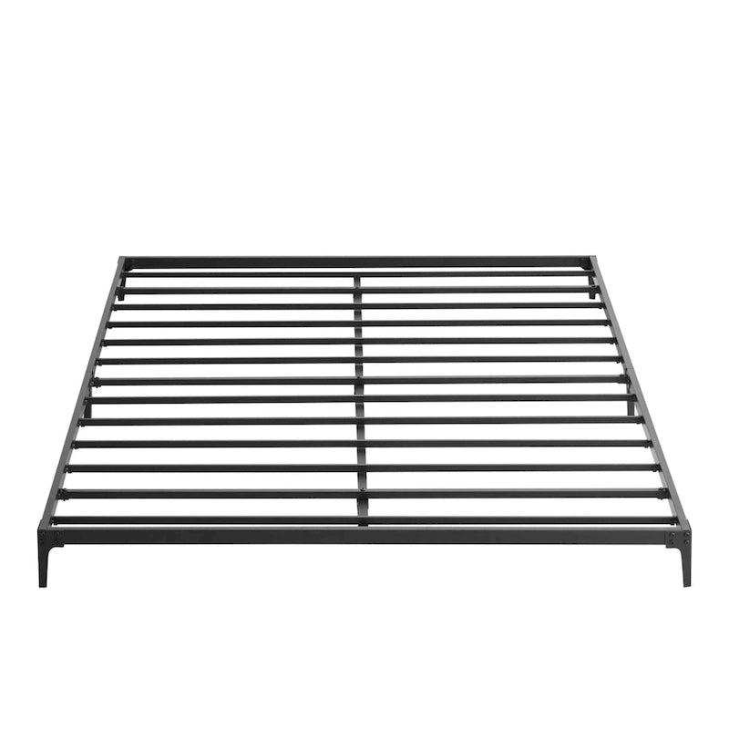 Struttura Letto a Piattaforma in Metallo Nero – Nessuna Rete a Molle, Supporto a 6/12 Gambe, Singolo/Matrimoniale/Queen