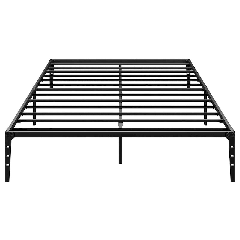 Struttura Letto a Piattaforma in Metallo Nero – Nessuna Rete a Molle, Supporto a 6/12 Gambe, Singolo/Matrimoniale/Queen