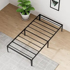 Struttura Letto a Piattaforma in Metallo Nero – Nessuna Rete a Molle, Supporto a 6/12 Gambe, Singolo/Matrimoniale/Queen