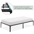 Struttura Letto a Piattaforma in Metallo Nero – Nessuna Rete a Molle, Supporto a 6/12 Gambe, Singolo/Matrimoniale/Queen