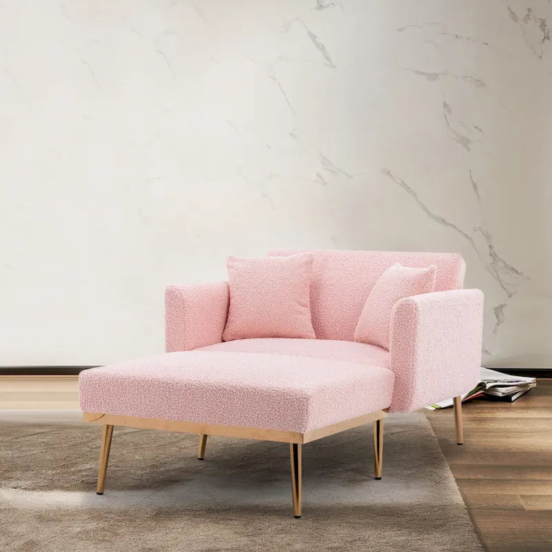 Poltrona a botte Teddy bianca/grigia/rosa/arancione – 1 posto