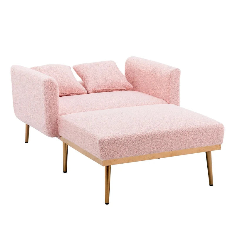 Poltrona a botte Teddy bianca/grigia/rosa/arancione – 1 posto