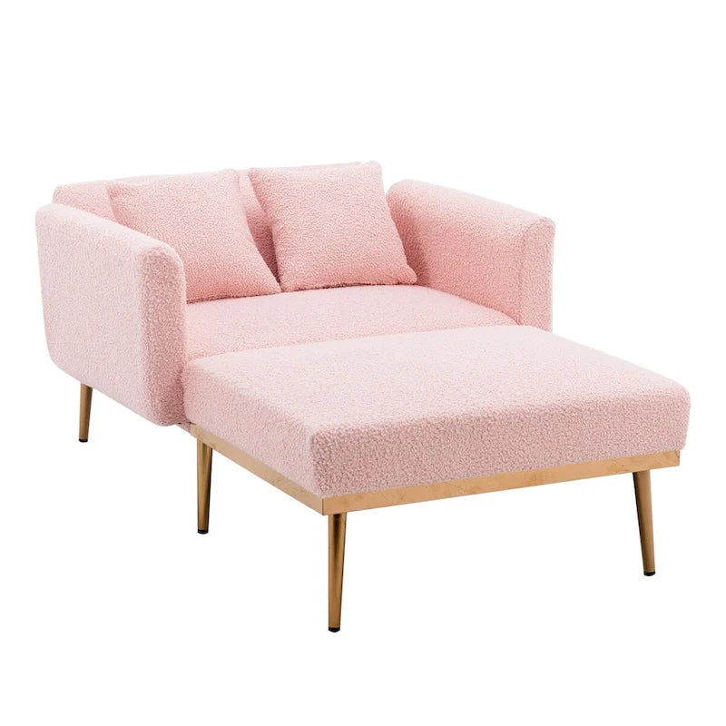 Poltrona a botte Teddy bianca/grigia/rosa/arancione – 1 posto