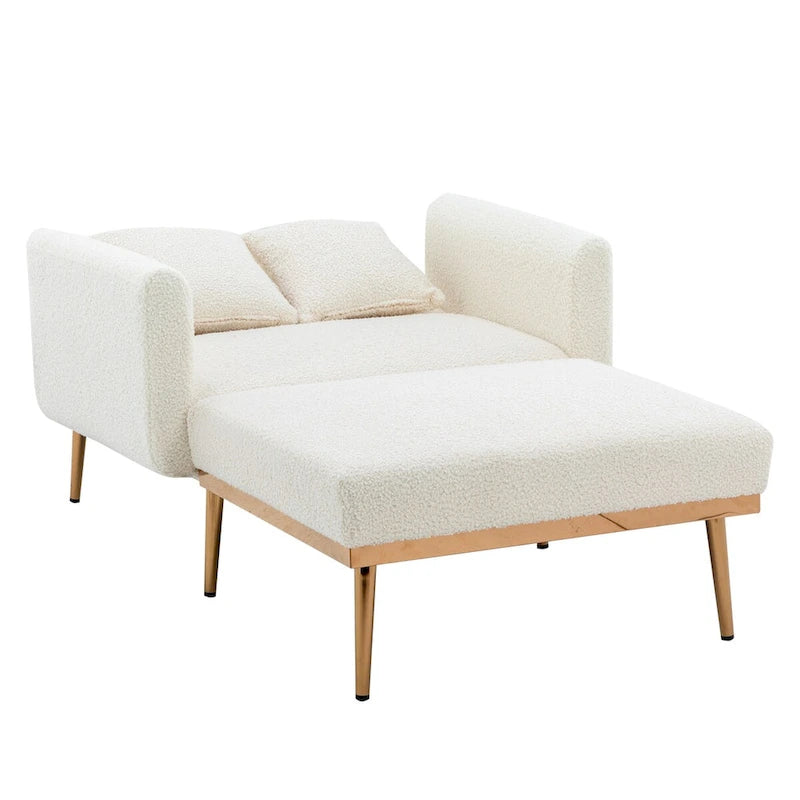 Poltrona a botte Teddy bianca/grigia/rosa/arancione – 1 posto