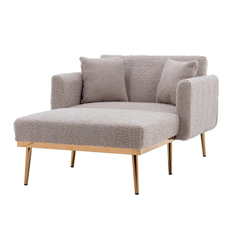 Poltrona a botte Teddy bianca/grigia/rosa/arancione – 1 posto