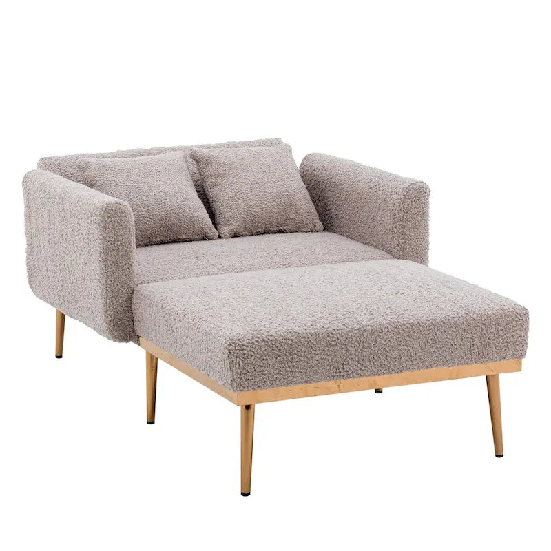 Poltrona a botte Teddy bianca/grigia/rosa/arancione – 1 posto