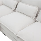 Divano componibile a U da 6 posti, in ciniglia e velluto, nei colori bianco/grigio/verde/blu/nero