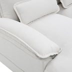 Divano componibile a U da 6 posti, in ciniglia e velluto, nei colori bianco/grigio/verde/blu/nero