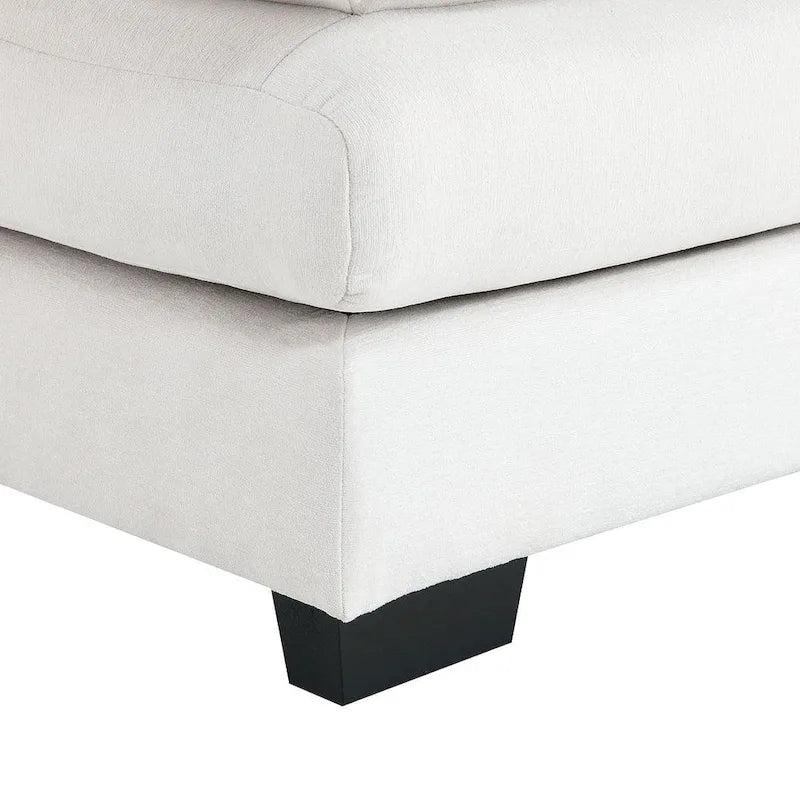 Divano componibile a U da 6 posti, in ciniglia e velluto, nei colori bianco/grigio/verde/blu/nero