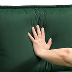 Divano componibile a U da 6 posti, in ciniglia e velluto, nei colori bianco/grigio/verde/blu/nero