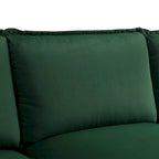 Divano componibile a U da 6 posti, in ciniglia e velluto, nei colori bianco/grigio/verde/blu/nero