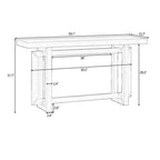 Consolle Blu Scuro / Grigio Scuro / Bianca, Stile Industriale, Montaggio 1 Persona