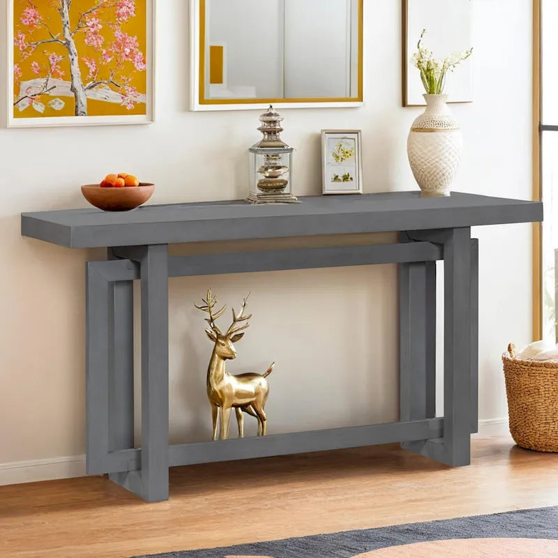 Consolle Blu Scuro / Grigio Scuro / Bianca, Stile Industriale, Montaggio 1 Persona