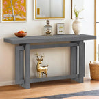 Consolle Blu Scuro / Grigio Scuro / Bianca, Stile Industriale, Montaggio 1 Persona