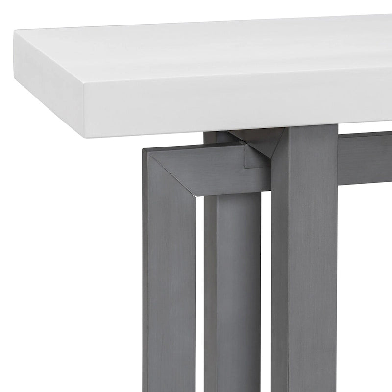 Consolle Blu Scuro / Grigio Scuro / Bianca, Stile Industriale, Montaggio 1 Persona