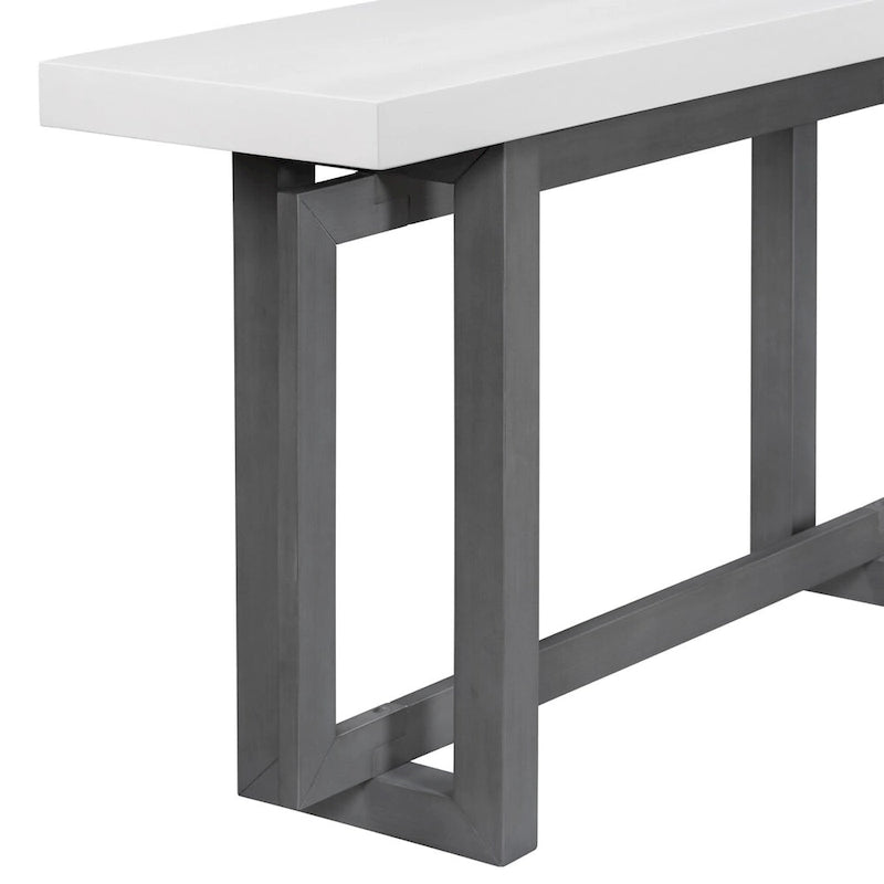Consolle Blu Scuro / Grigio Scuro / Bianca, Stile Industriale, Montaggio 1 Persona
