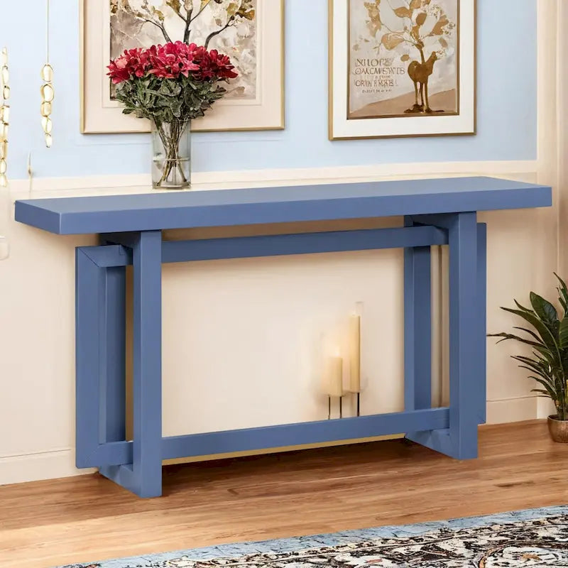Consolle Blu Scuro / Grigio Scuro / Bianca, Stile Industriale, Montaggio 1 Persona
