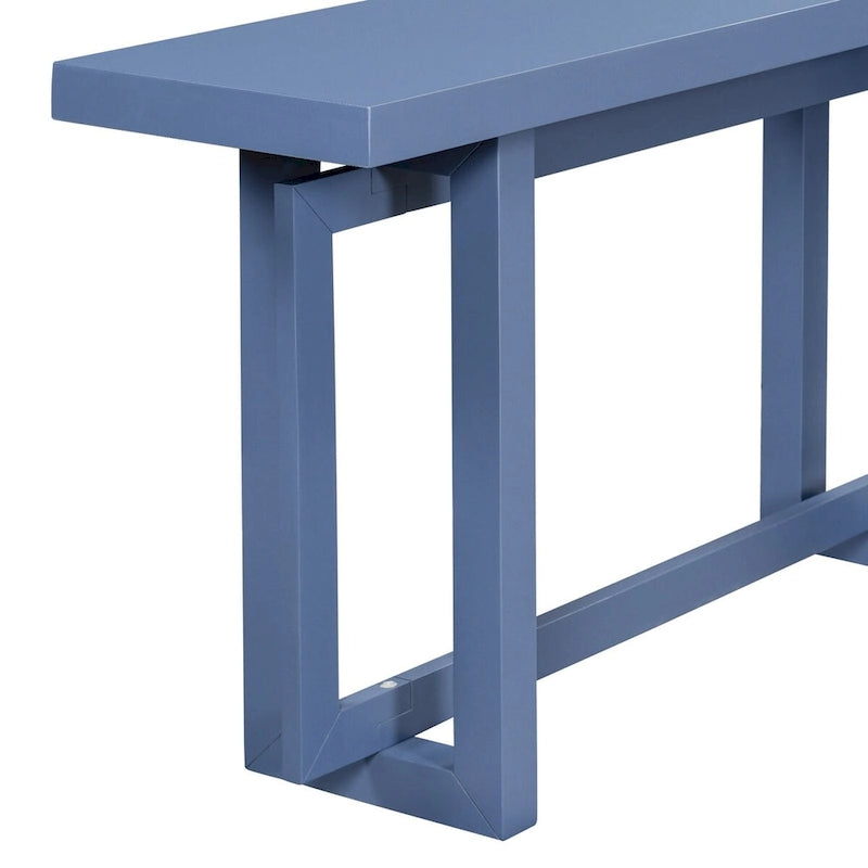 Consolle Blu Scuro / Grigio Scuro / Bianca, Stile Industriale, Montaggio 1 Persona