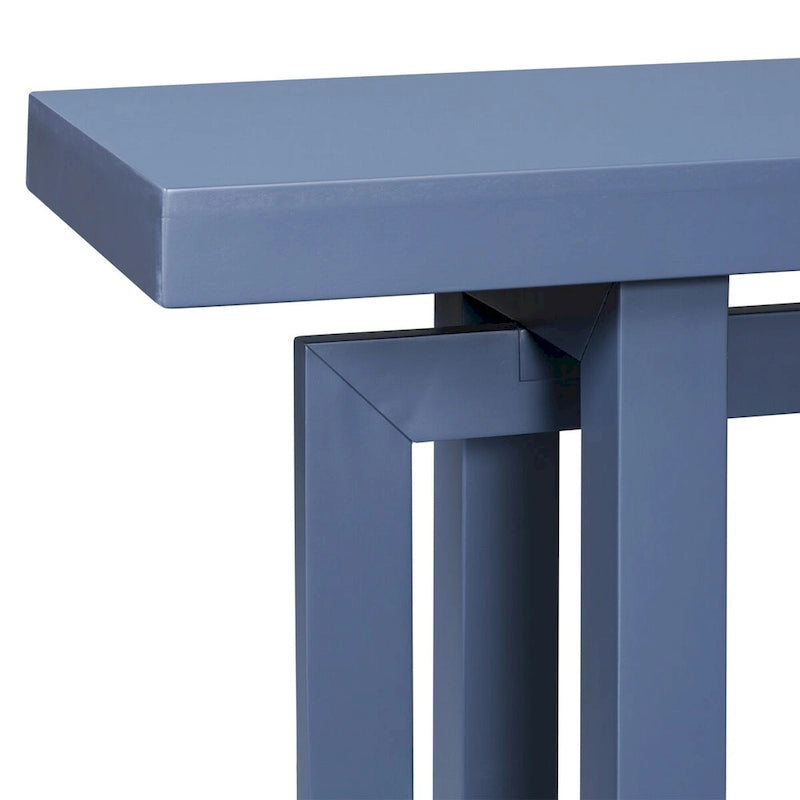 Consolle Blu Scuro / Grigio Scuro / Bianca, Stile Industriale, Montaggio 1 Persona