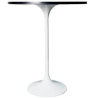 Tavolo rotondo da bar da 27", piano in MDF e base in acciaio spazzolato, 4 posti – Nero / Naturale / Marrone / Noce