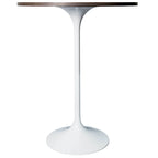 Tavolo rotondo da bar da 27", piano in MDF e base in acciaio spazzolato, 4 posti – Nero / Naturale / Marrone / Noce