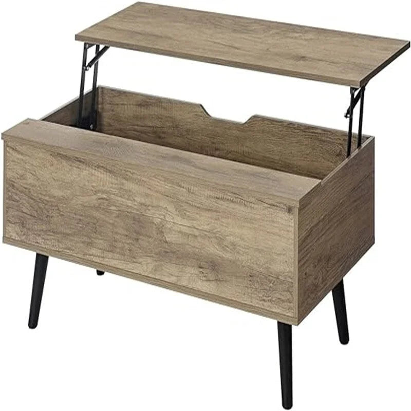 Tavolino da Salotto con Cassetto e Ripiano Aperto – Grigio Classico / Beige / Marrone Rustico / Nero