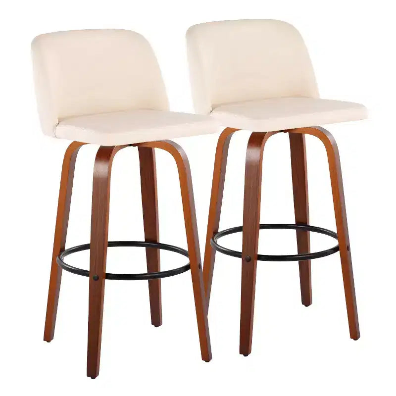 Set of 2 Toriano PU Leather Barstools - LumiSource: