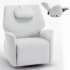Poltrona Reclinabile Elettrica Beige / Grigia / Blu, Girevole a Dondolo, Posto Singolo